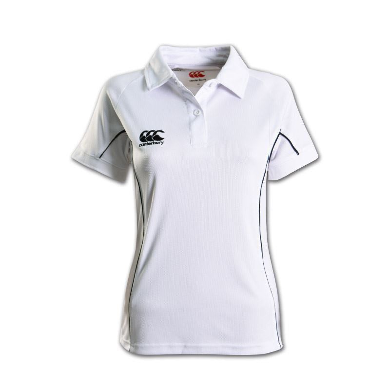 Canterbury Ladies Side Panelled Polo - White -  While stocks last-0