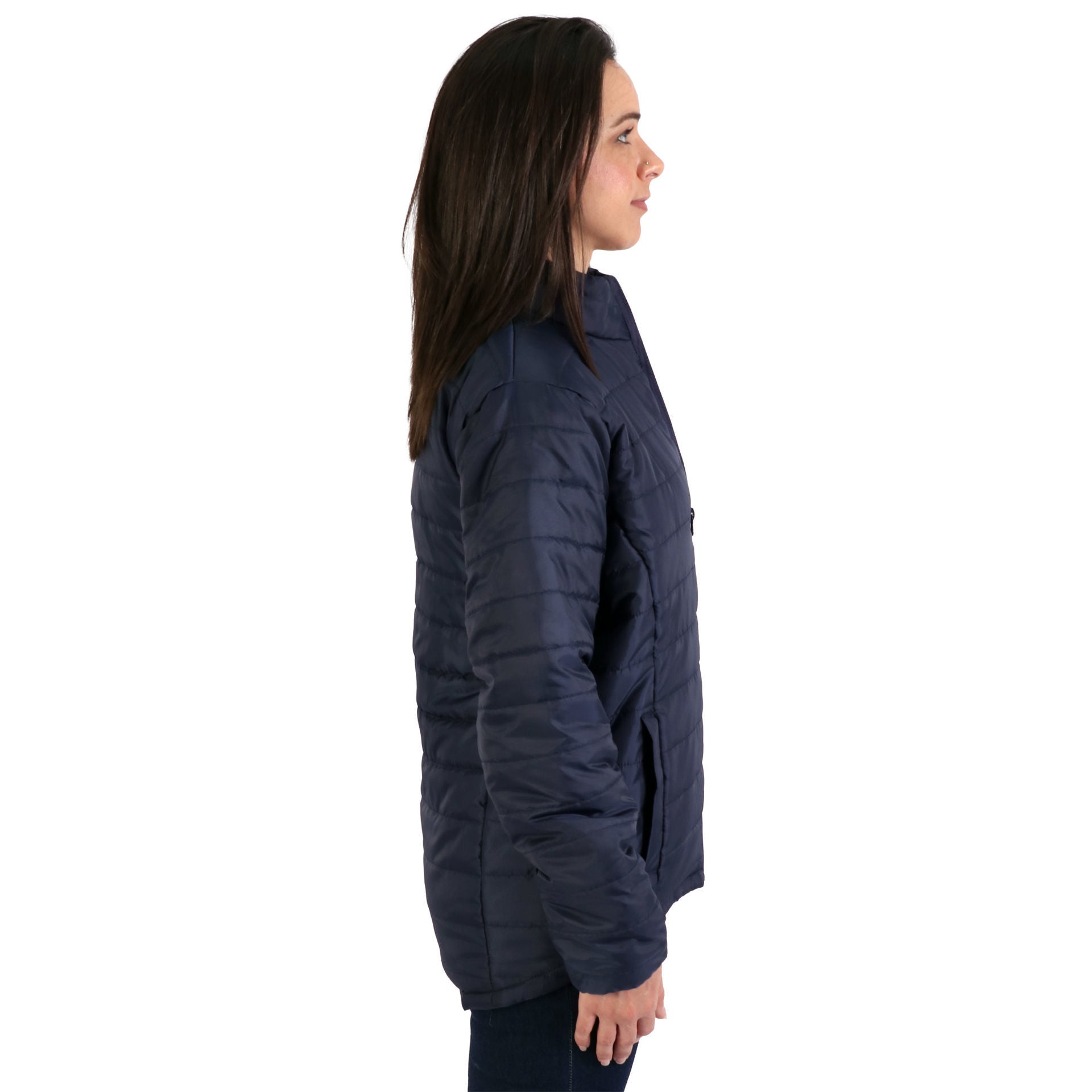 Ladies Ballista Puffer Jacket - Navy - End Of Range-1