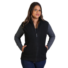 Belle Fleece - Sleeveless - Black - End Of Range-0