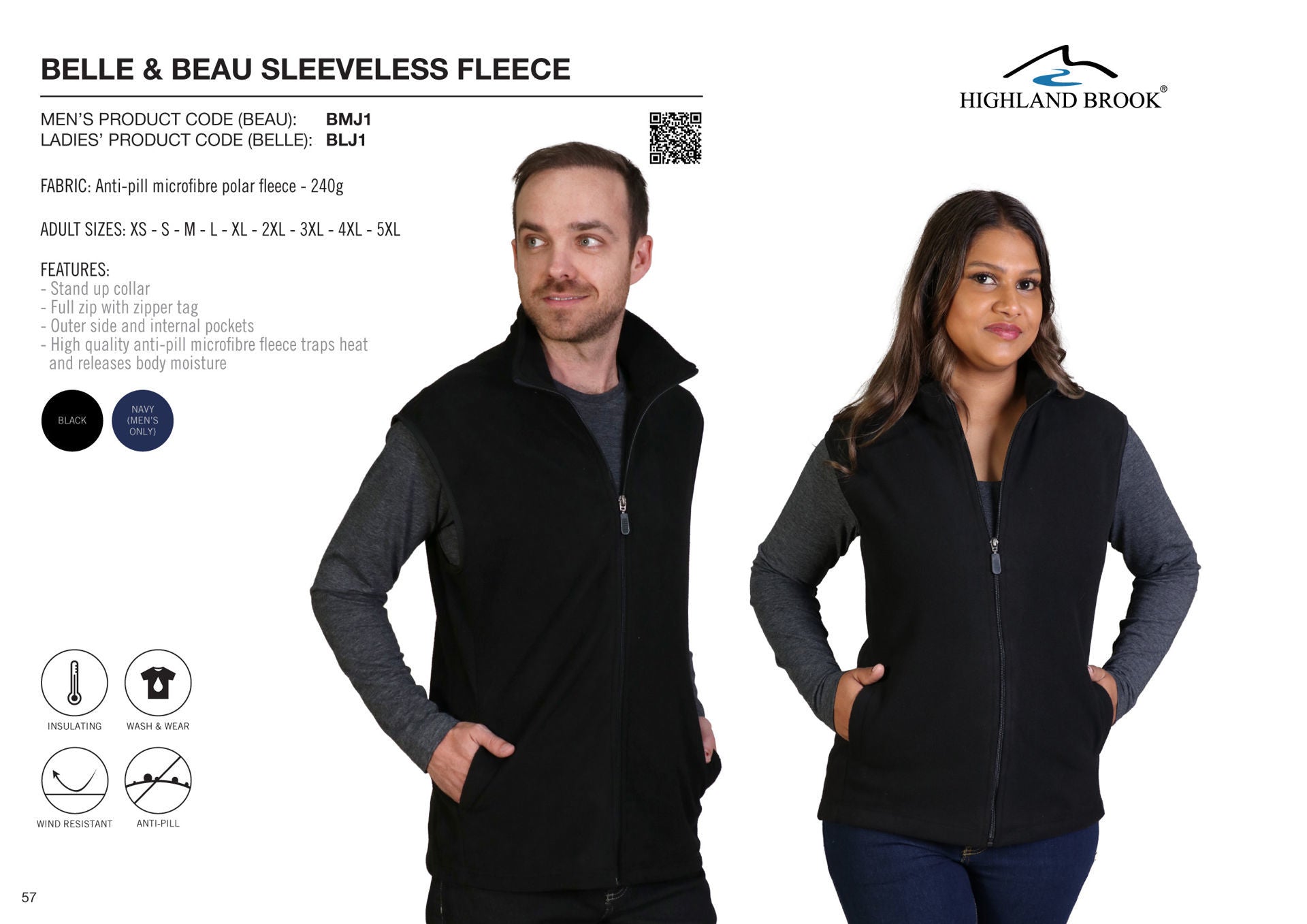 Beau Fleece - Sleeveless - Navy - End Of Range-1