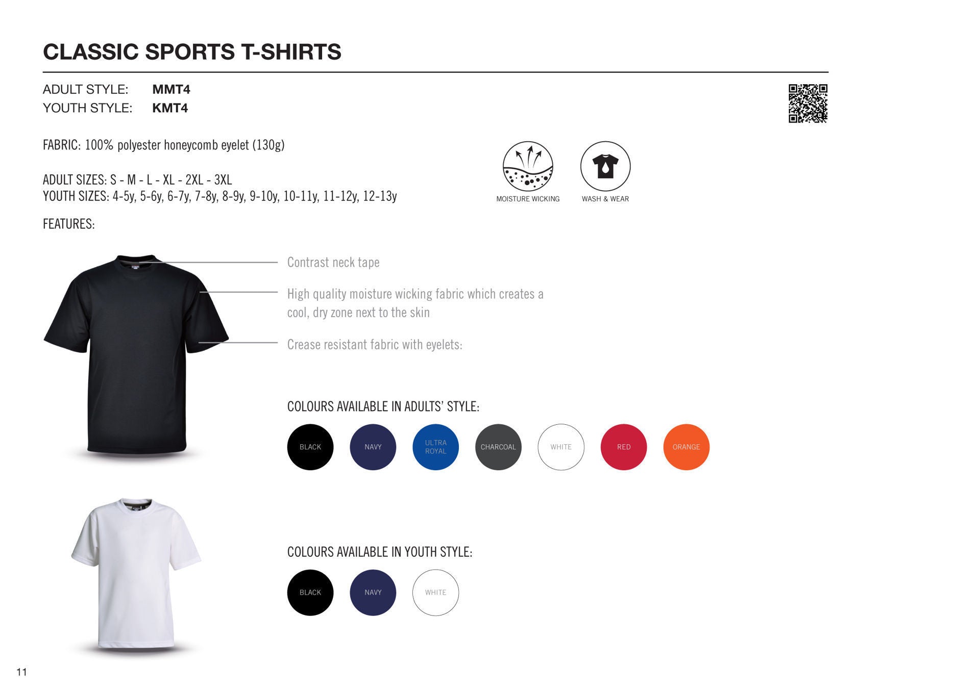 Youth Classic Sports T-shirts - Navy - End Of Range-7
