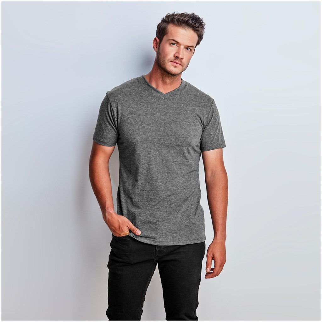 Mens Michigan Melange V-Neck T-Shirt-1