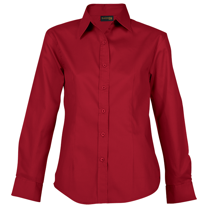 Brushed Cotton Twill Blouse Long Sleeve Ladies-2