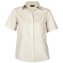 Brushed Cotton Twill Blouse Short Sleeve Ladies-3