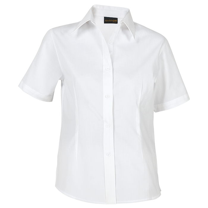 Brushed Cotton Twill Blouse Short Sleeve Ladies-4