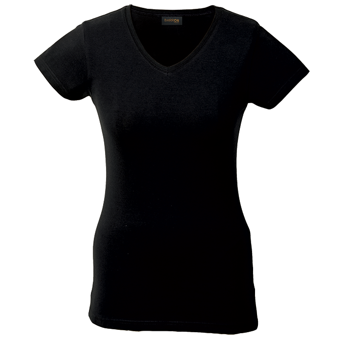 170g Slim Fit V-Neck T-Shirt Ladies-0