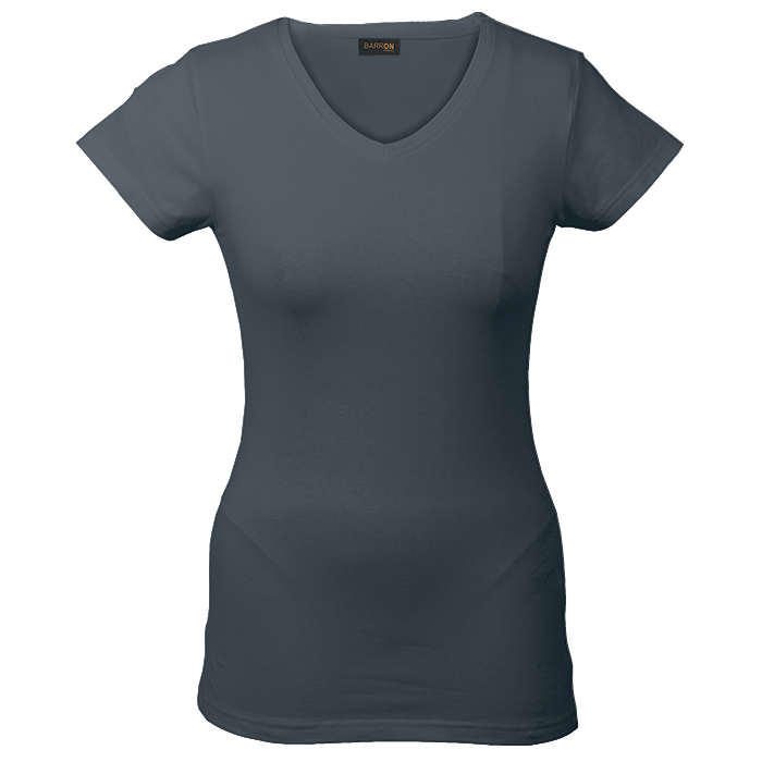 170g Slim Fit V-Neck T-Shirt Ladies-1