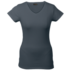 170g Slim Fit V-Neck T-Shirt Ladies-1