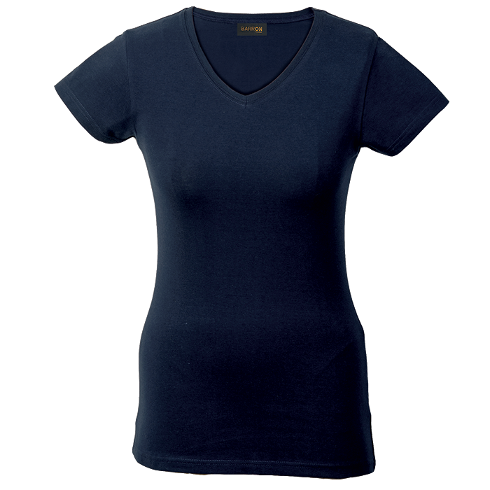 170g Slim Fit V-Neck T-Shirt Ladies-2