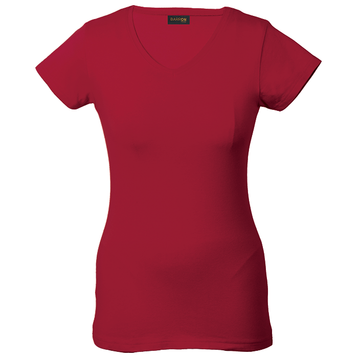 170g Slim Fit V-Neck T-Shirt Ladies-3