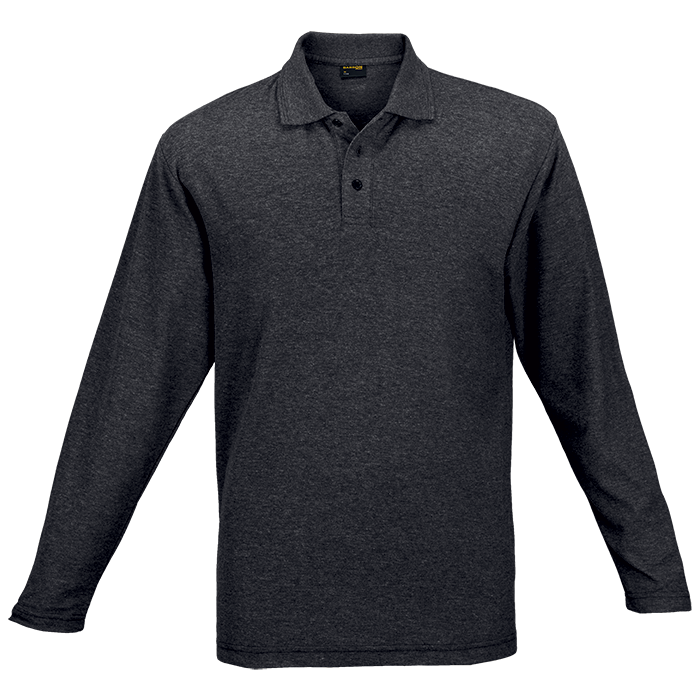 175g Pique Knit Long Sleeve Golfer Mens-1