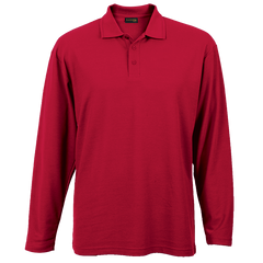 175g Pique Knit Long Sleeve Golfer Mens-3