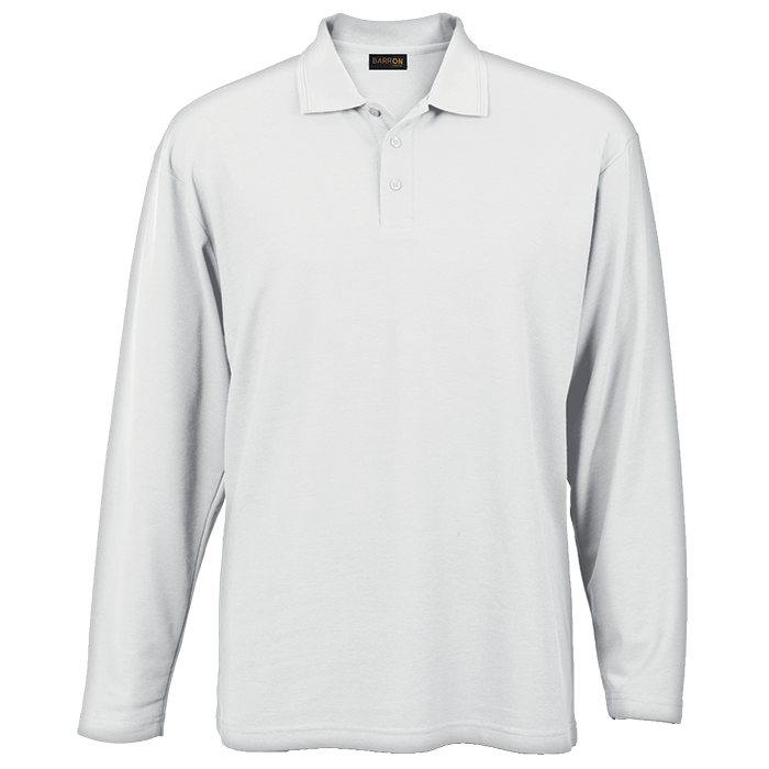 175g Pique Knit Long Sleeve Golfer Mens-5