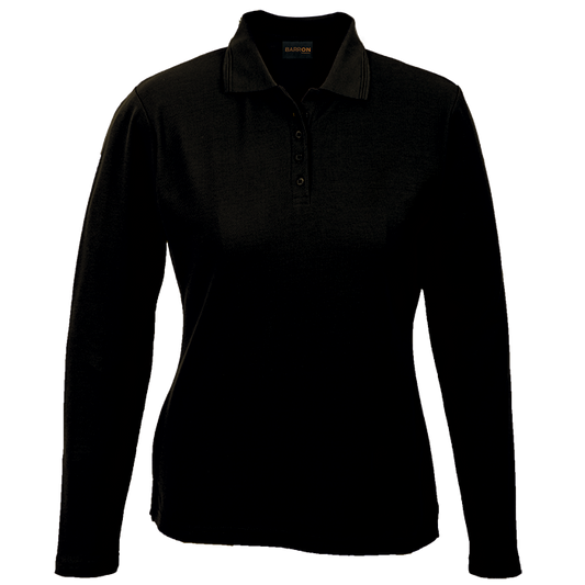 175g Pique Knit Long Sleeve Golfer Ladies-0