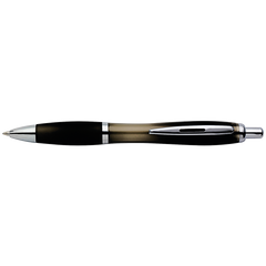 Curved Design Ballpoint Pen with Coloured Barrel-0