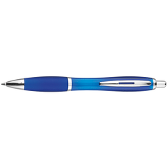 Curved Design Ballpoint Pen with Coloured Barrel-1