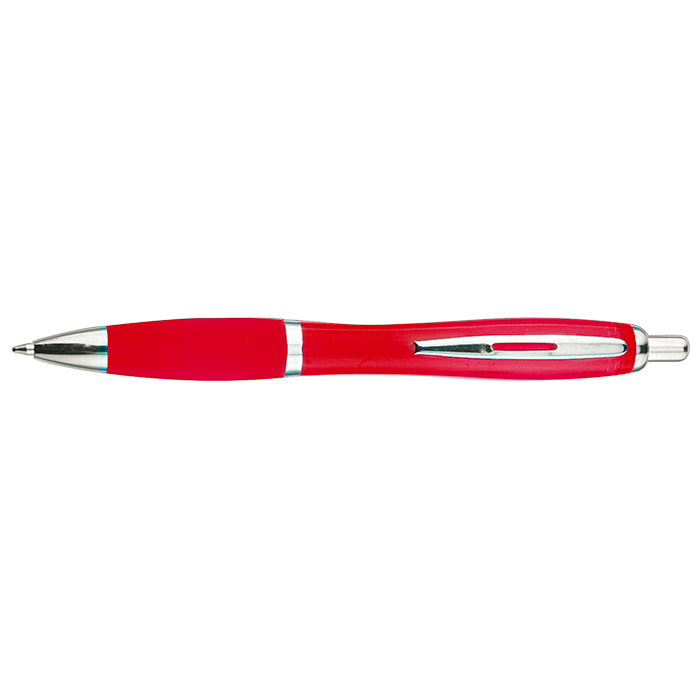 Curved Design Ballpoint Pen with Coloured Barrel-5