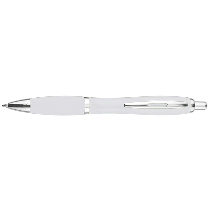 Curved Design Ballpoint Pen with Coloured Barrel-6