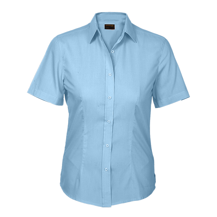 Basic Poly Cotton Blouse Short Sleeve Ladies-4