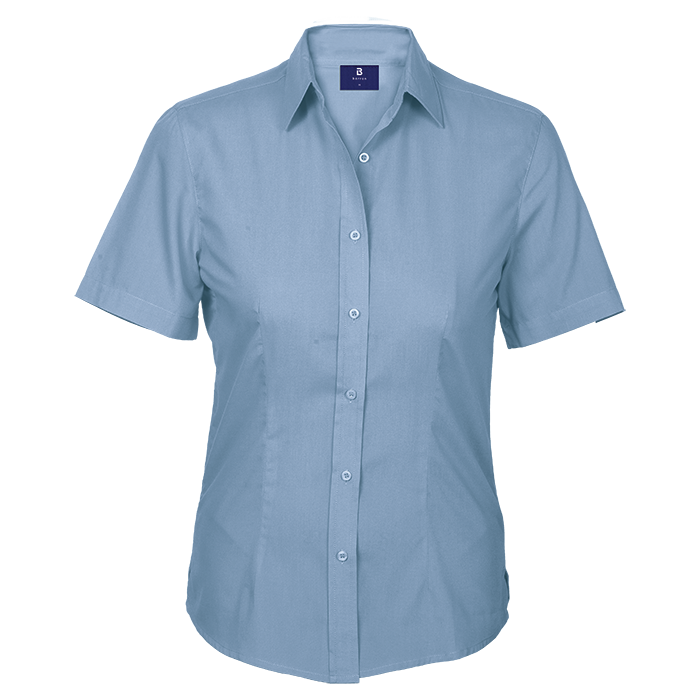 Basic Poly Cotton Blouse Short Sleeve Ladies-6