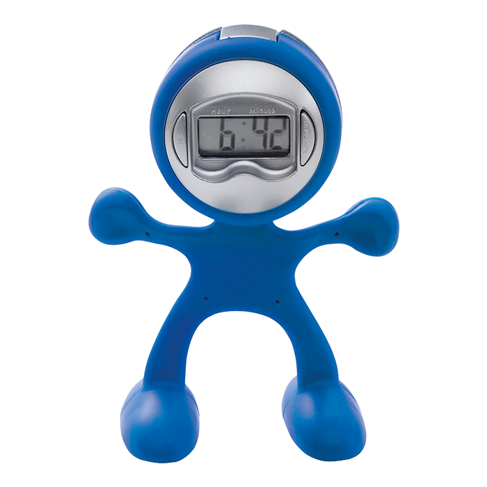 Man Shaped Alarm Clock with Memo Holder-0