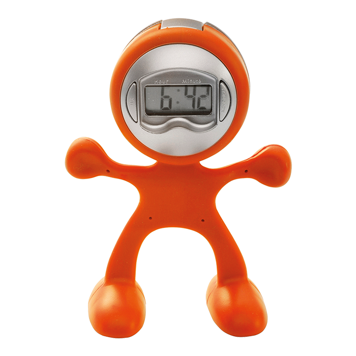 Man Shaped Alarm Clock with Memo Holder-1