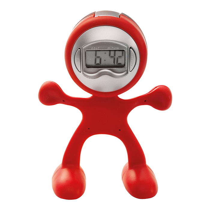 Man Shaped Alarm Clock with Memo Holder-2
