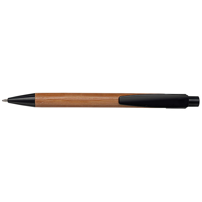 Bamboo Ballpoint Pen with Plastic Trims-0