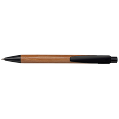 Bamboo Ballpoint Pen with Plastic Trims-0