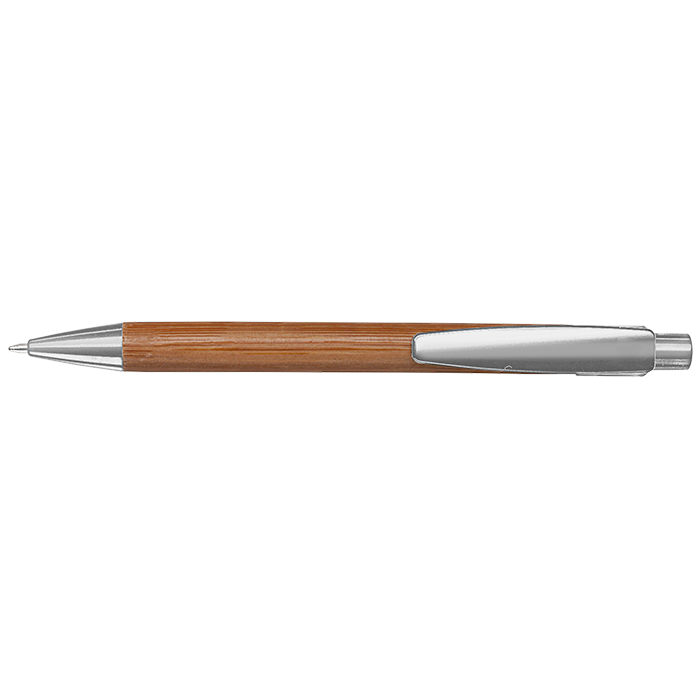 Bamboo Ballpoint Pen with Plastic Trims-3