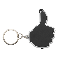 3 in 1 Thumbs Up Keychain with Stylus and LED Light-0