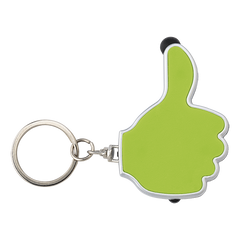 3 in 1 Thumbs Up Keychain with Stylus and LED Light-2