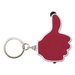 3 in 1 Thumbs Up Keychain with Stylus and LED Light-3