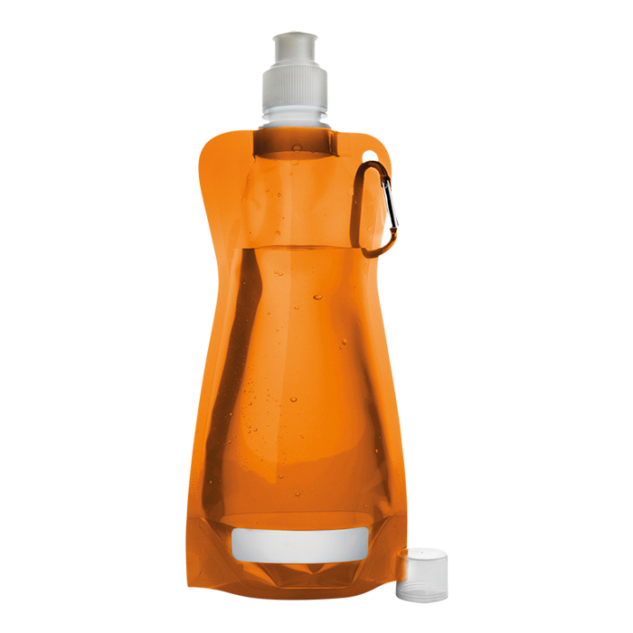 420ml Foldable Water Bottle with Carabiner Clip-0