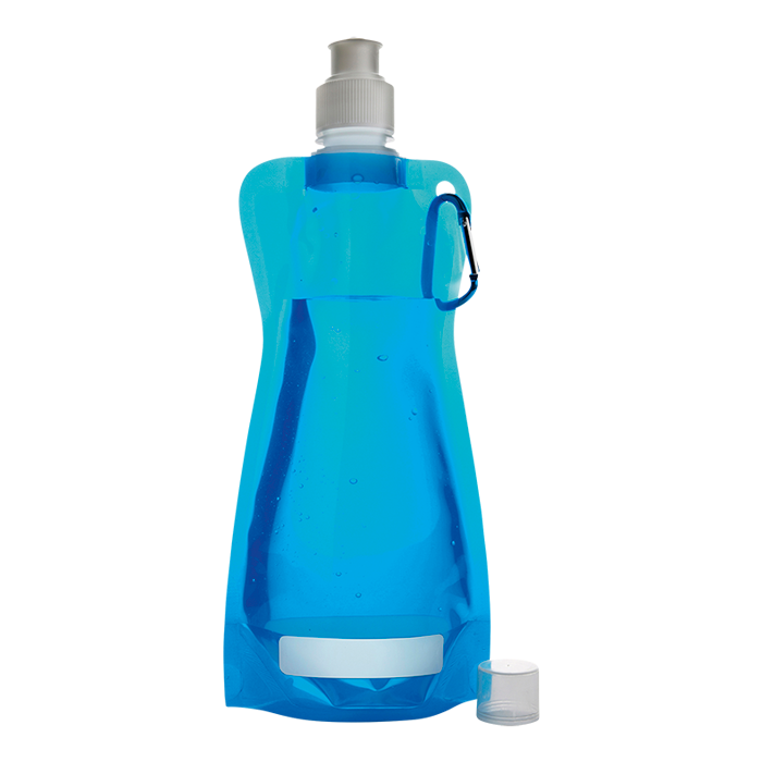 420ml Foldable Water Bottle with Carabiner Clip-1