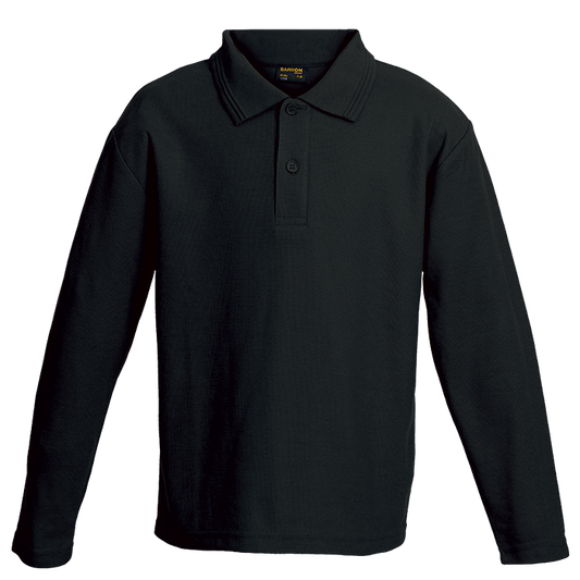 175g Pique Knit Long Sleeve Golfer Kiddies-0