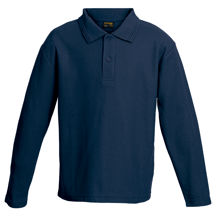 175g Pique Knit Long Sleeve Golfer Kiddies-1