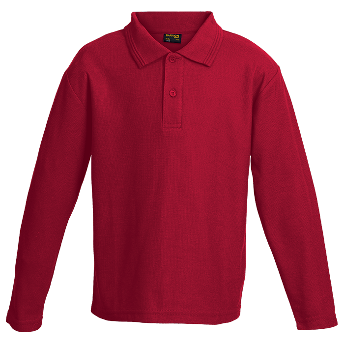 175g Pique Knit Long Sleeve Golfer Kiddies-2