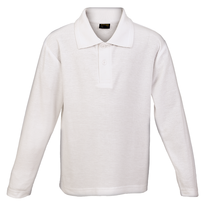 175g Pique Knit Long Sleeve Golfer Kiddies-4