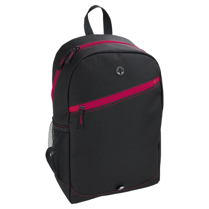 Backpack With Contrast Colour Diagonal Zip-1