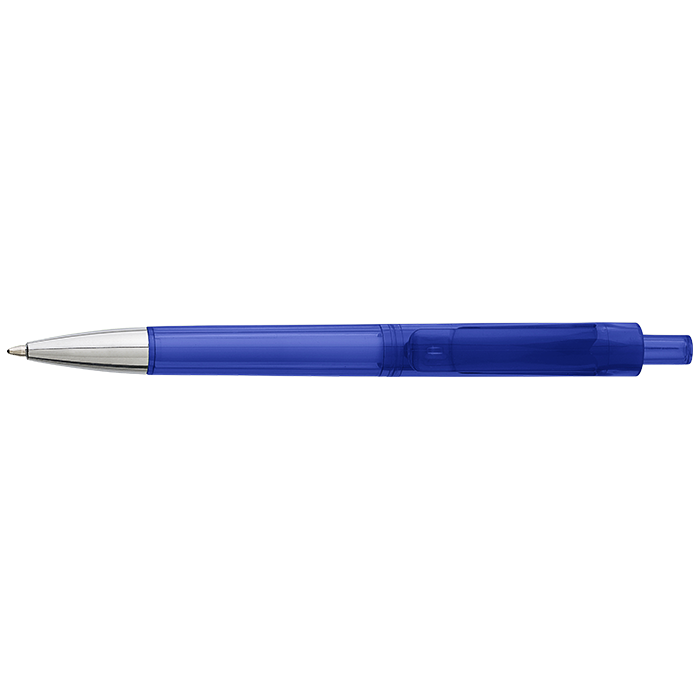 Ballpoint Pen With Transparent Coloured Barrel-1