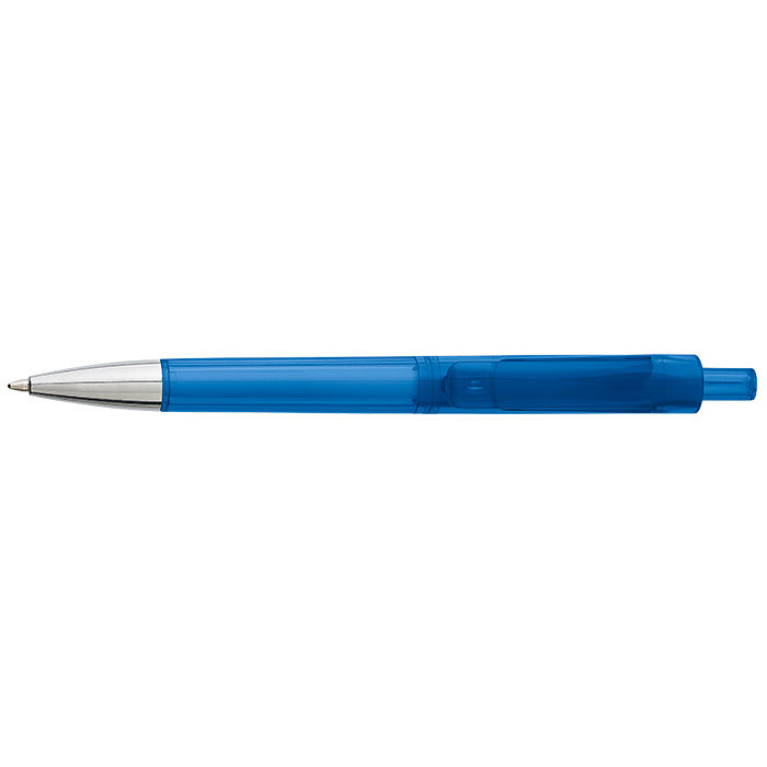 Ballpoint Pen With Transparent Coloured Barrel-2