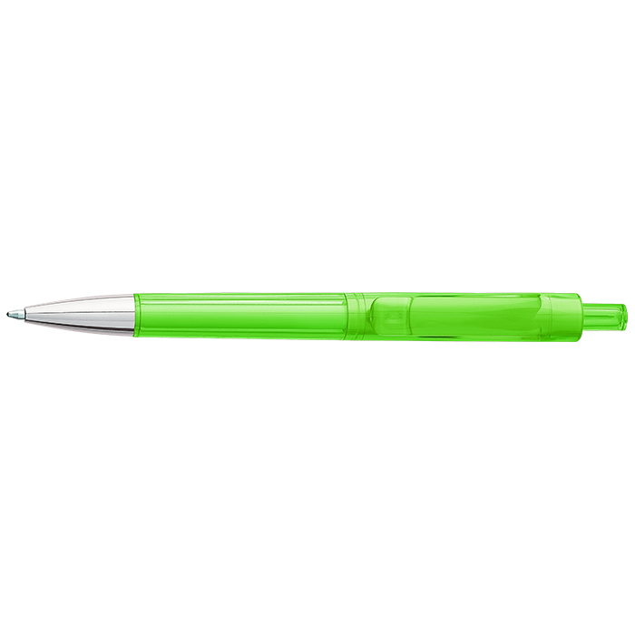 Ballpoint Pen With Transparent Coloured Barrel-3