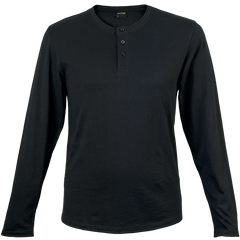 145g Henley Long Sleeve T-Shirt Mens-0