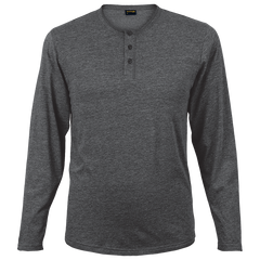 145g Henley Long Sleeve T-Shirt Mens-1