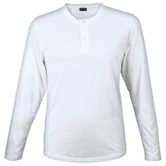 145g Henley Long Sleeve T-Shirt Mens-3