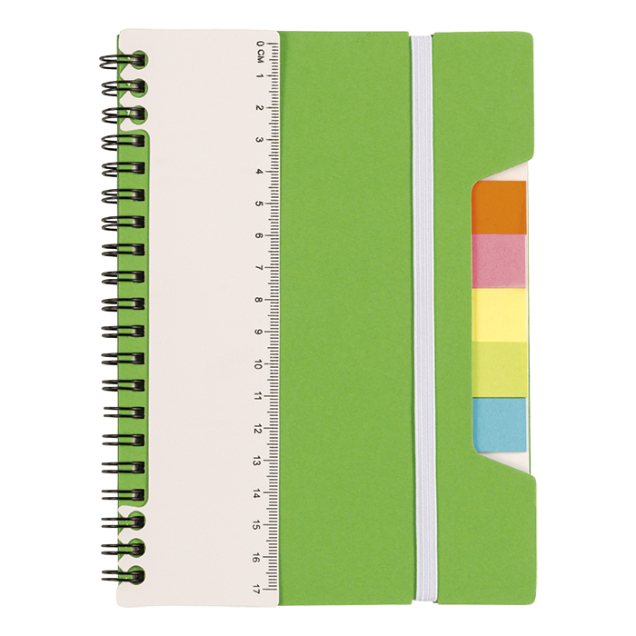 A5 Notebook With Sticky Notes And Ruler-1