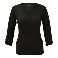 145g Henley Long Sleeve T-Shirt Ladies-0