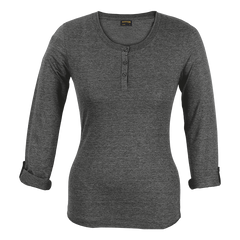 145g Henley Long Sleeve T-Shirt Ladies-1