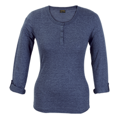 145g Henley Long Sleeve T-Shirt Ladies-2